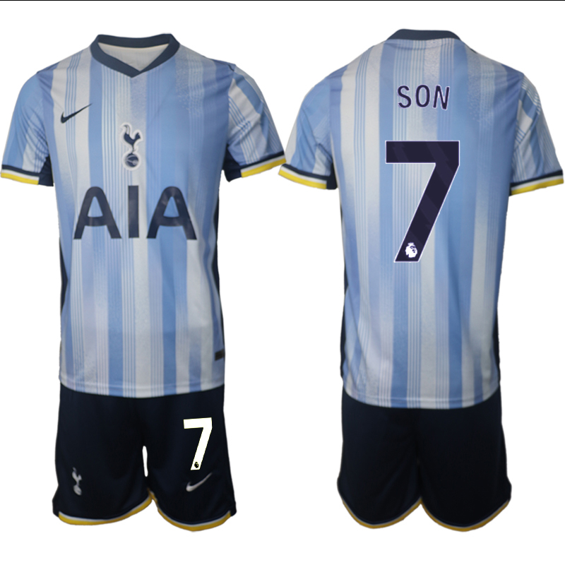 Men 2024-2025 Club Tottenham away Blue #7 Soccer Jersey->tottenham jersey->Soccer Club Jersey